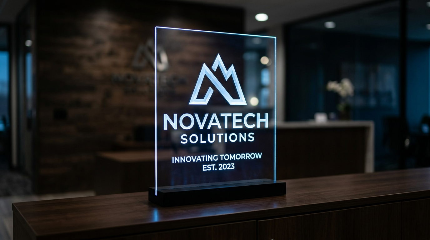 Semn LED Acril Business